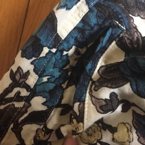 LOFT Linen Floral Skirt with pockets XXSP - Picture 5 of 8